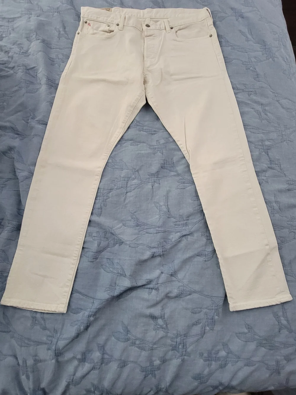 Polo By Ralph Lauren Cream Denim Jeans - Classic Slim Fit